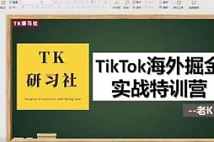TK研习社·TikTok海外掘金实操特训营:运营实操,变现赚钱【视频课程】