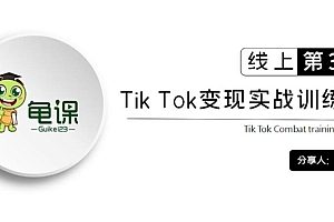 龟课·Tik Tok变现实战训练营线上课