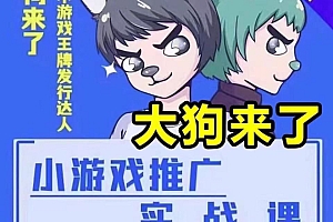 大狗来了:小游戏推广实战课