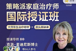 克洛·麦迪尼斯博士策略派家庭治疗师国际授证课程价值19800