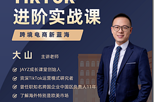 大山:TikTok进阶实战课,跨境电商新蓝海价值999元