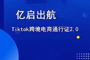 亿启出航·Tiktok跨境电商通行证2.0，价值980元