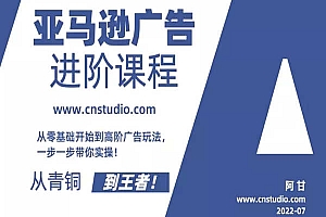 阿甘聊跨境-2022年最新亚马逊广告课程-2022.7跨境电商培