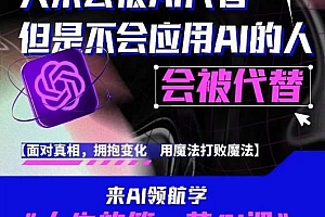 AI领航-人生第一节AI课,拉开你与普通工作者的距离!30位AI领域极客,汇集1000小时Al心得