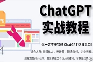 ChatGPT实战教程,带你从小白成为ChatGPT专家,未来淘汰你的不一定是GPT,但一定是会使用GPT的人