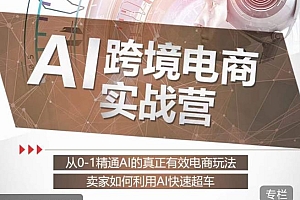 白龙老师·AI跨境电商实战营:从0-1精通Al的真正有效电商玩法,卖家如何利用Al快速超车