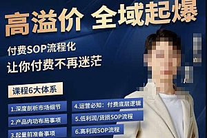 逸风-拼多多高溢价全域起爆,6大课程体系,付费玩法全套实操