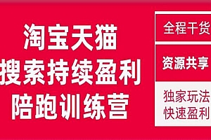 2023未见【無山】淘宝天猫搜索持续盈利陪跑训练营,独家玩法,快速盈利