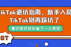 TikTok避坑指南,新手入局TikTok别再踩坑了