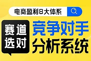 电商盈利8大体系·赛道选对,竞争对手分析系统线上课