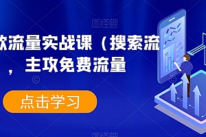 淘系爆款流量实战课(搜索流量),主攻免费流量