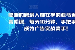 敏哥-聪明的跨境人都在学的亚马逊广告高阶课,每天10分钟,手把手教你成为广告实战高手!