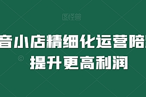 抖音小店精细化运营陪跑,提升更高利润
