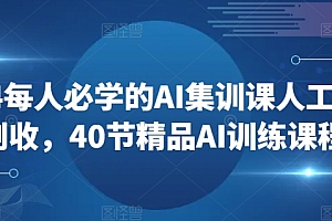 2024每人必学的AI集训课人工智能创收,40节精品AI训练课程