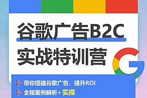 跨境电商2024-谷歌广告B2C实战特训营,500+谷歌账户总结经验,实战演示如何从0-1搭建广告账户