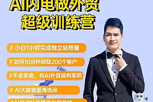 2024跨境电商-AI闪电做外贸实战课-外贸建站-开发客户-内容营销-从0到3做外贸AI
