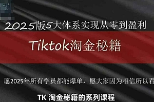 TikTok跨境2025淘金秘籍,2025TikTok从0到盈利变现